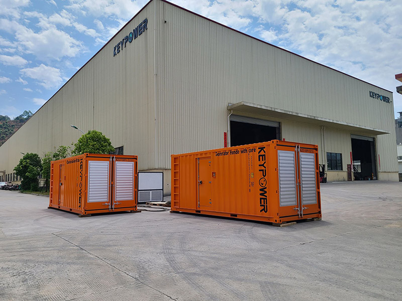Two units of 600kVA generators are being tested in parallel